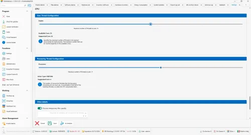 XML archives, backup and localization settings